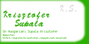 krisztofer supala business card